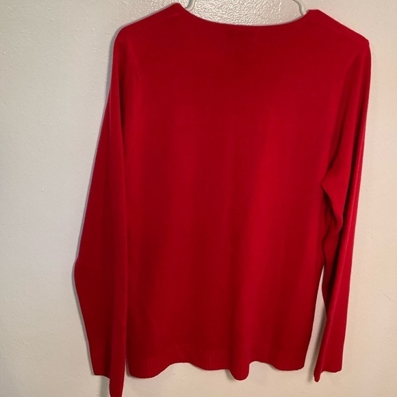 White Stag V-Neck Pullover Sweater Classic Red - Picture 7 of 11